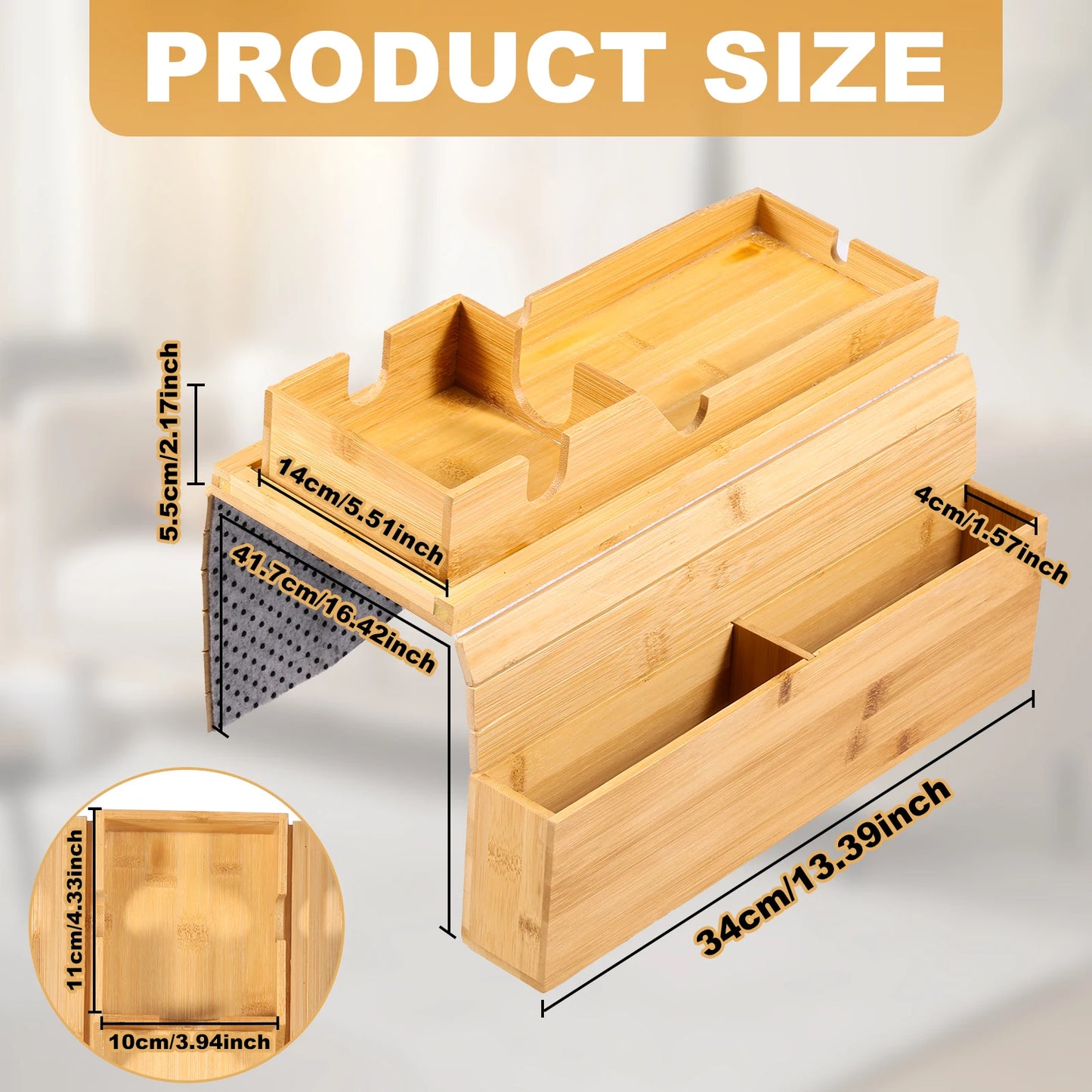 Couchy - Bamboo Couch Cup Holder